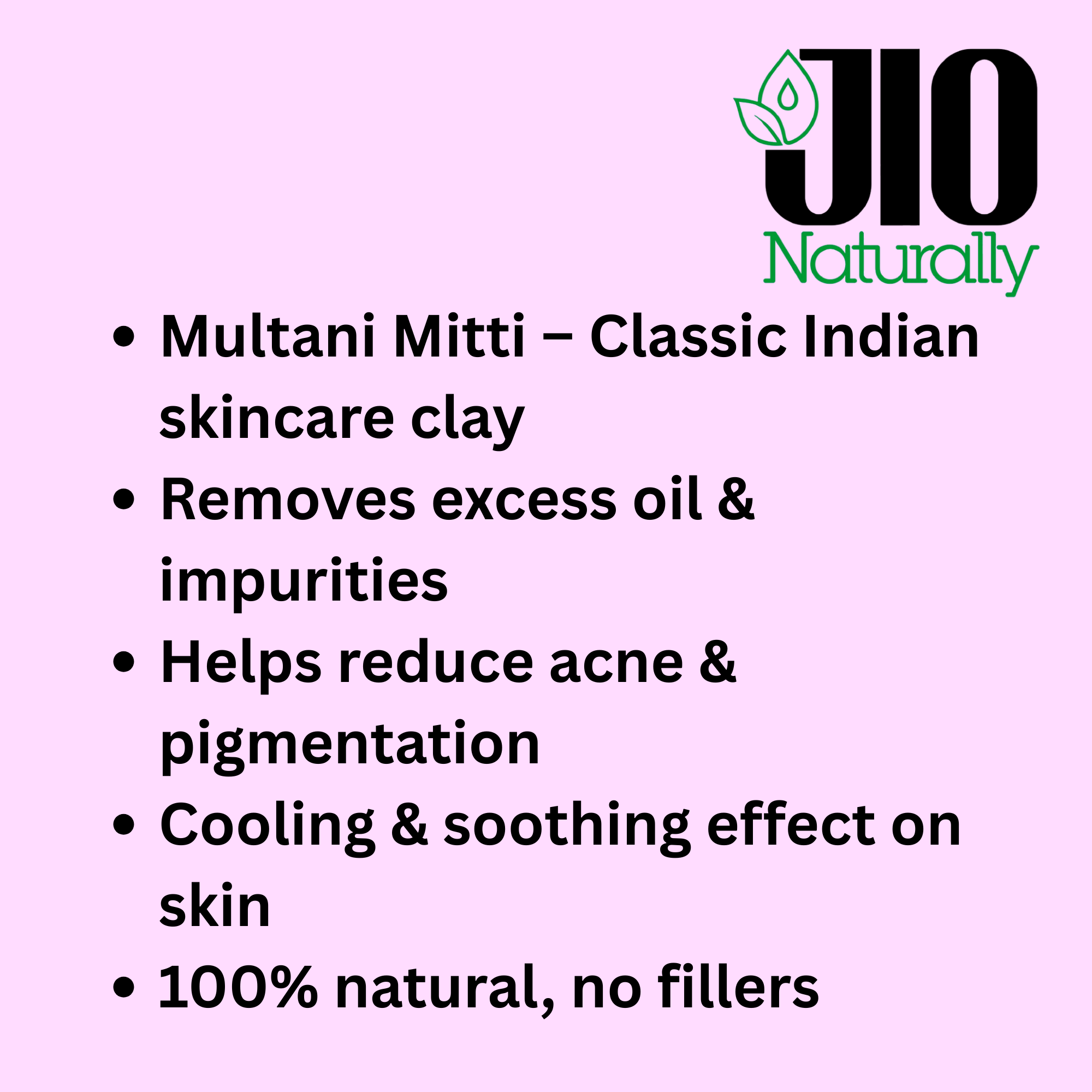JioNaturally Multani Mitti Sachets – Pure Fuller’s Earth Powder for Glowing, Oil-Free & Acne-Free Skin | 13 Sachets × 10g | Luxury Natural Skincare
