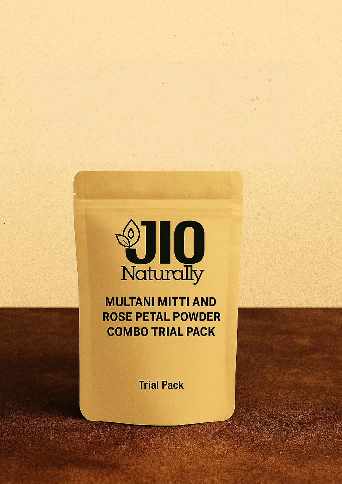JioNaturally Trial Combo – 100% Natural Multani Mitti & Rose Petal Powder | Single-Use Sachets for Glowing Skin
