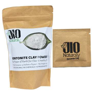 JioNaturally Bentonite Clay for Deep Pore Cleansing & Clear Skin | 100% Natural Sachet Pack (13 Sachets x 8g) | Detox, Oil Control & Acne Care Face Pack