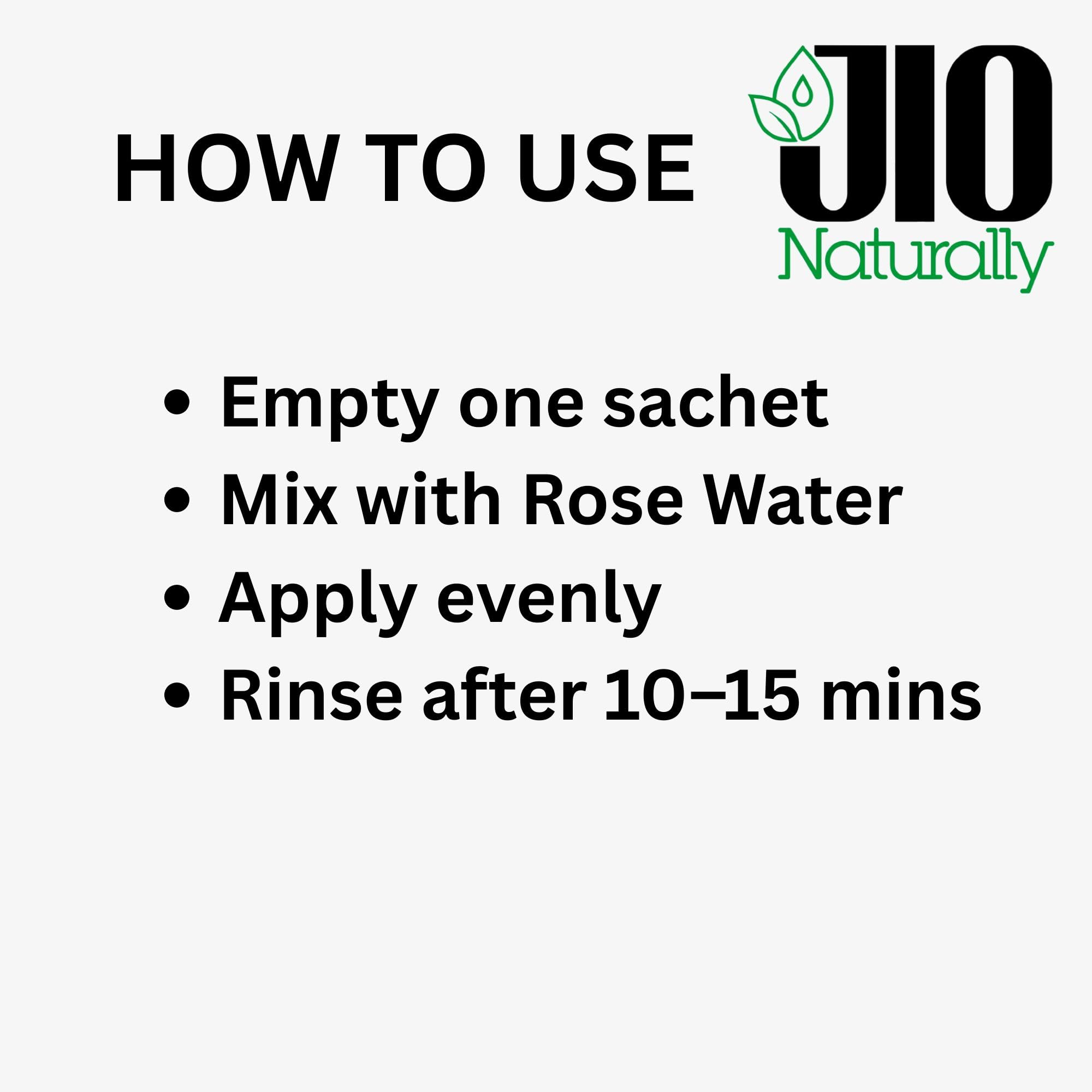 JioNaturally Bentonite Clay for Deep Pore Cleansing & Clear Skin | 100% Natural Sachet Pack (13 Sachets x 8g) | Detox, Oil Control & Acne Care Face Pack