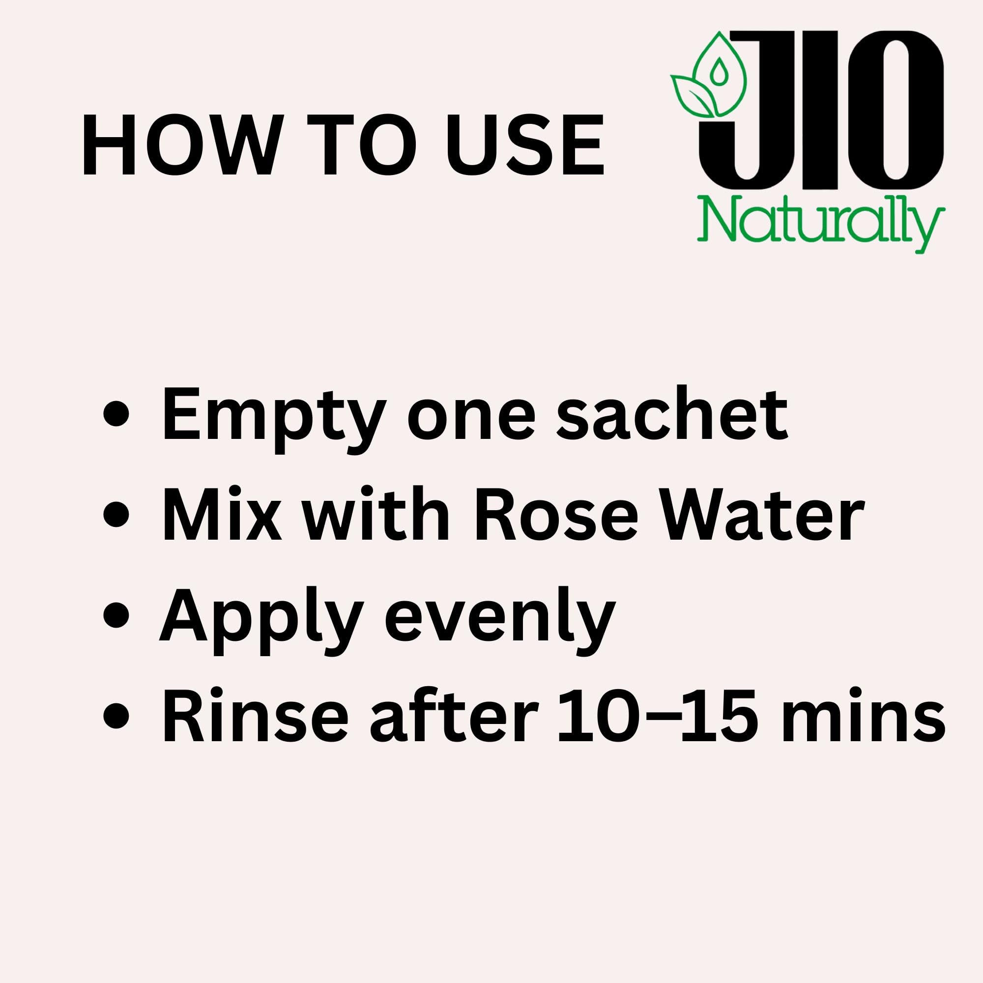 JioNaturally French Rose Clay for Glowing & Youthful Skin | 100% Natural Sachet Pack (13 Sachets x 8g) | Soothing, Brightening & Rejuvenating Face Mask