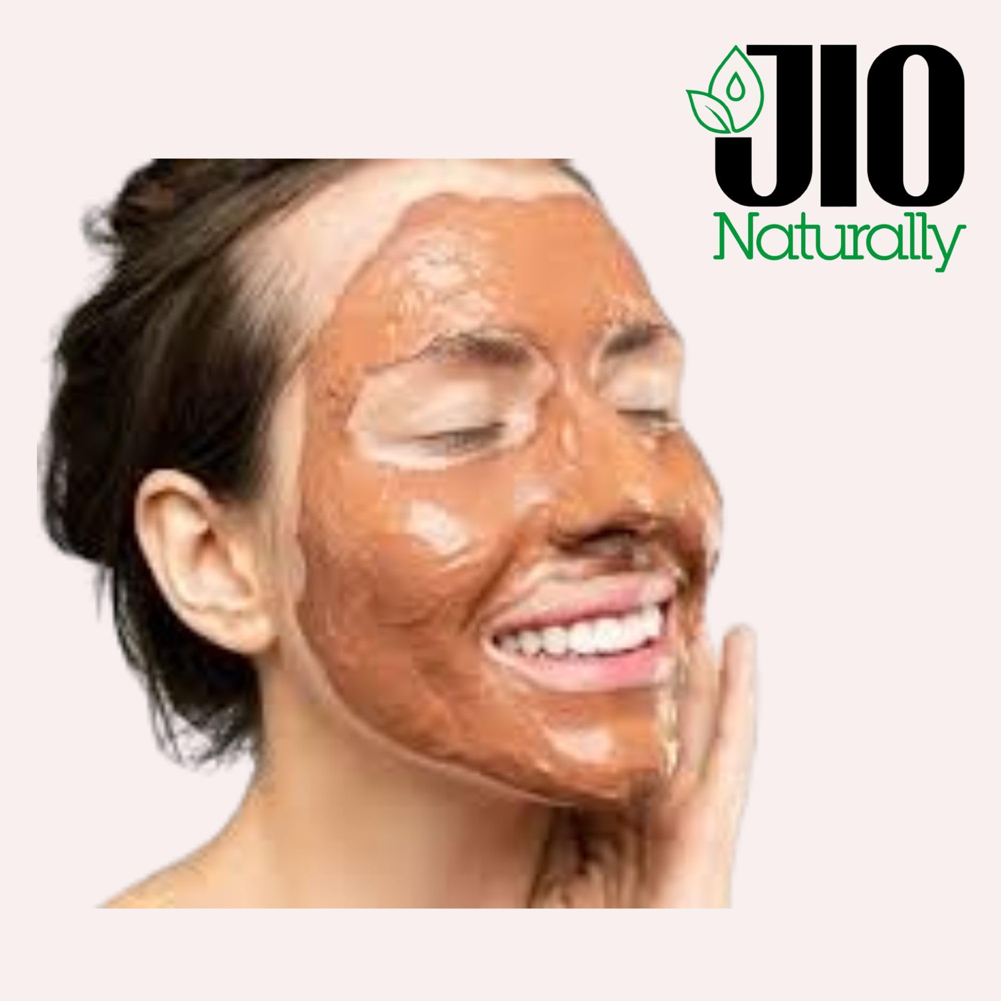 JioNaturally French Rose Clay for Glowing & Youthful Skin | 100% Natural Sachet Pack (13 Sachets x 8g) | Soothing, Brightening & Rejuvenating Face Mask