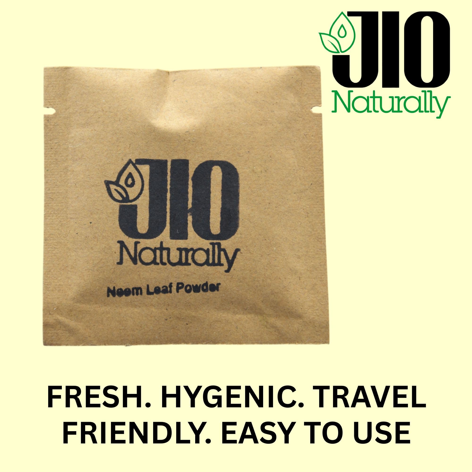 JioNaturally Neem Leaf Powder for Clear & Healthy Skin | 100% Natural Sachet Pack (13 Sachets x 8g) | Anti-Acne, Oil Control & Detox Face Pack