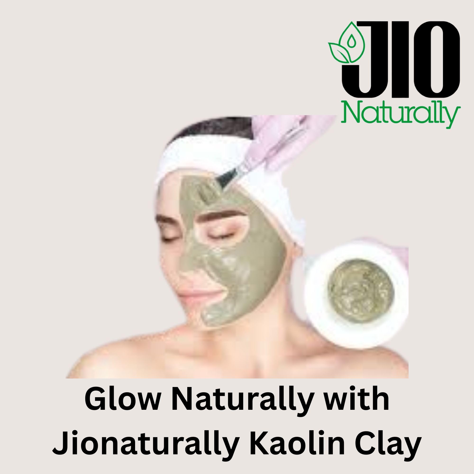 JioNaturally Kaolin Clay for Gentle Skin Detox & Radiance | 100% Natural Sachet Pack (13 Sachets x 8g) | Soothing, Brightening & Oil Balancing Face Pack